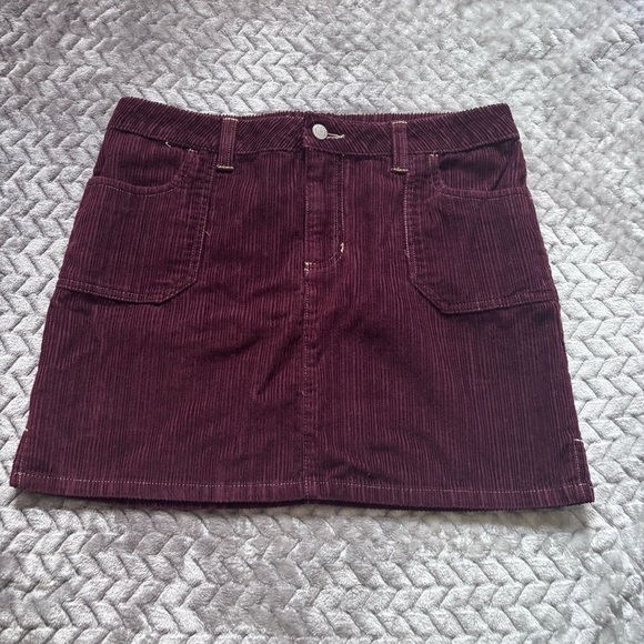Canyon River Blues Dresses & Skirts - Y2K Canyon River Blues mini corduroy burgundy mini skirt size 9